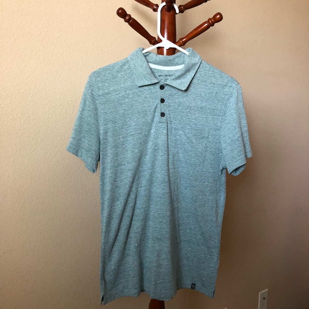Banana Republic Pastel Green Polo Shirt